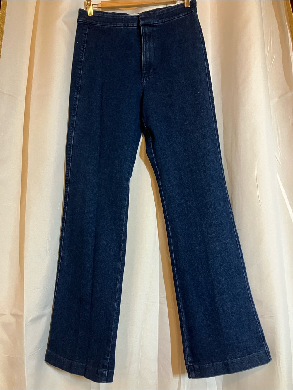 H&M Women's High-Rise Dark Blue Wide-Leg Jeans